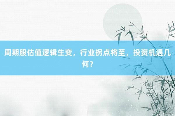 周期股估值逻辑生变，行业拐点将至，投资机遇几何？