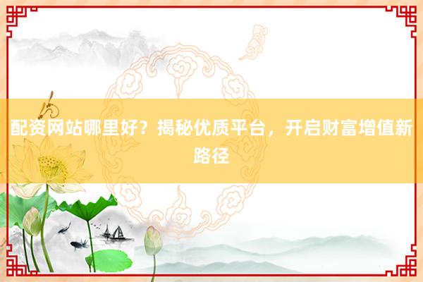 配资网站哪里好？揭秘优质平台，开启财富增值新路径