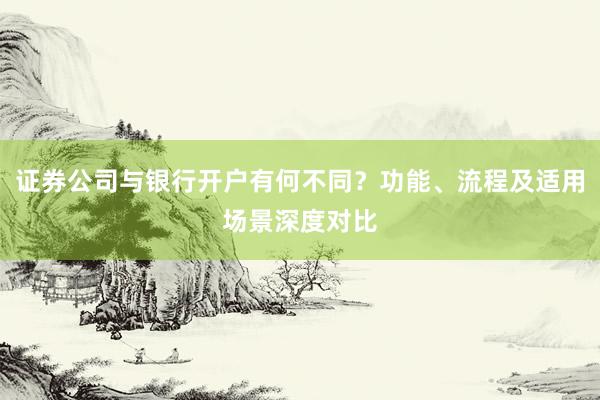证券公司与银行开户有何不同?功能、流程及适用场景深度对比