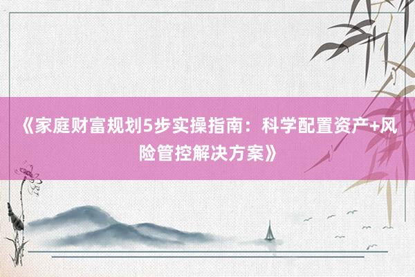 《家庭财富规划5步实操指南：科学配置资产+风险管控解决方案》